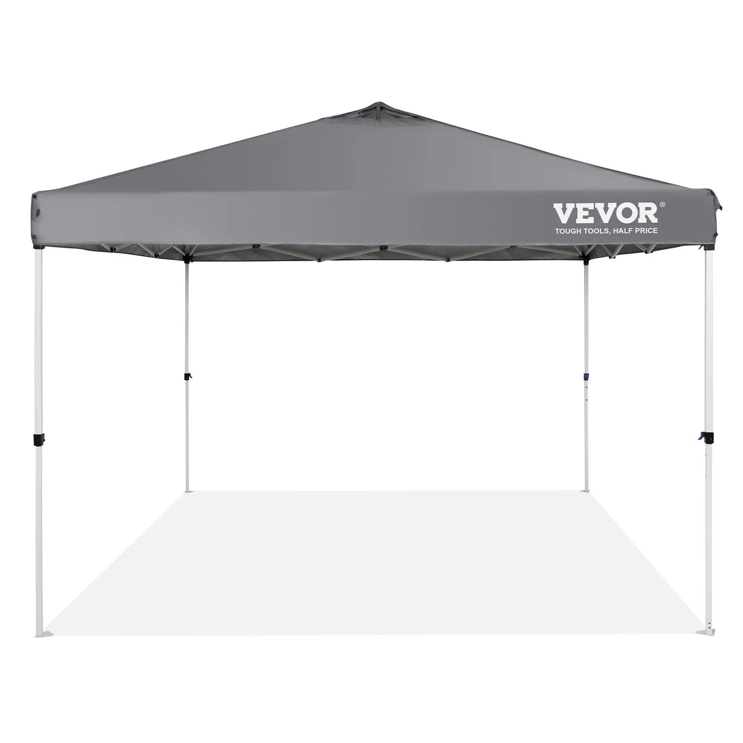 VEVOR 10x10 Ft Pop-Up Canopy Tent – Waterproof Sun Shelter with Roller Bag & Sandbags, Dark Gray
