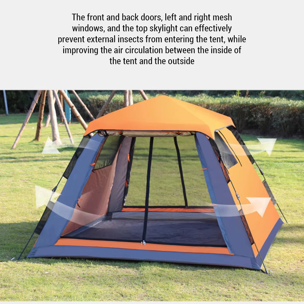 Hydraulic Canopy Tent Outdoor Automatic Quick Open Tent Waterproof Camping Tent 3-4 Person Instant Setup Tent Instant Setup Tent