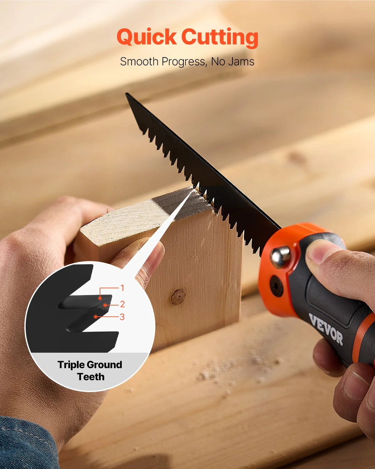 5-Inch Folding Jab Saw – Soft Grip Handle, Cuts Drywall, PVC & Wood