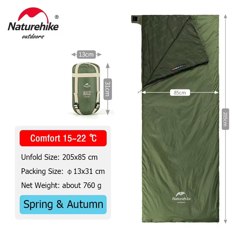 LW180 Ultralight Sleeping Bag – Cotton, Compact & Spring/Summer Ready