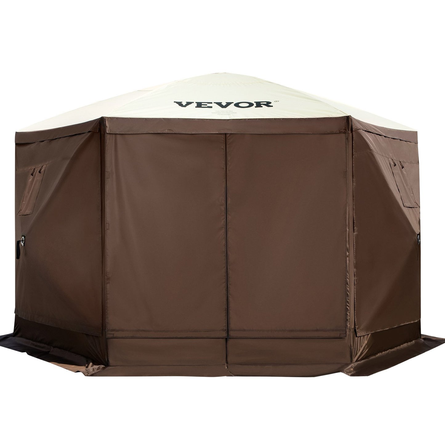 6-Sided Camping Gazebo Tent – Waterproof, Fits 8 People