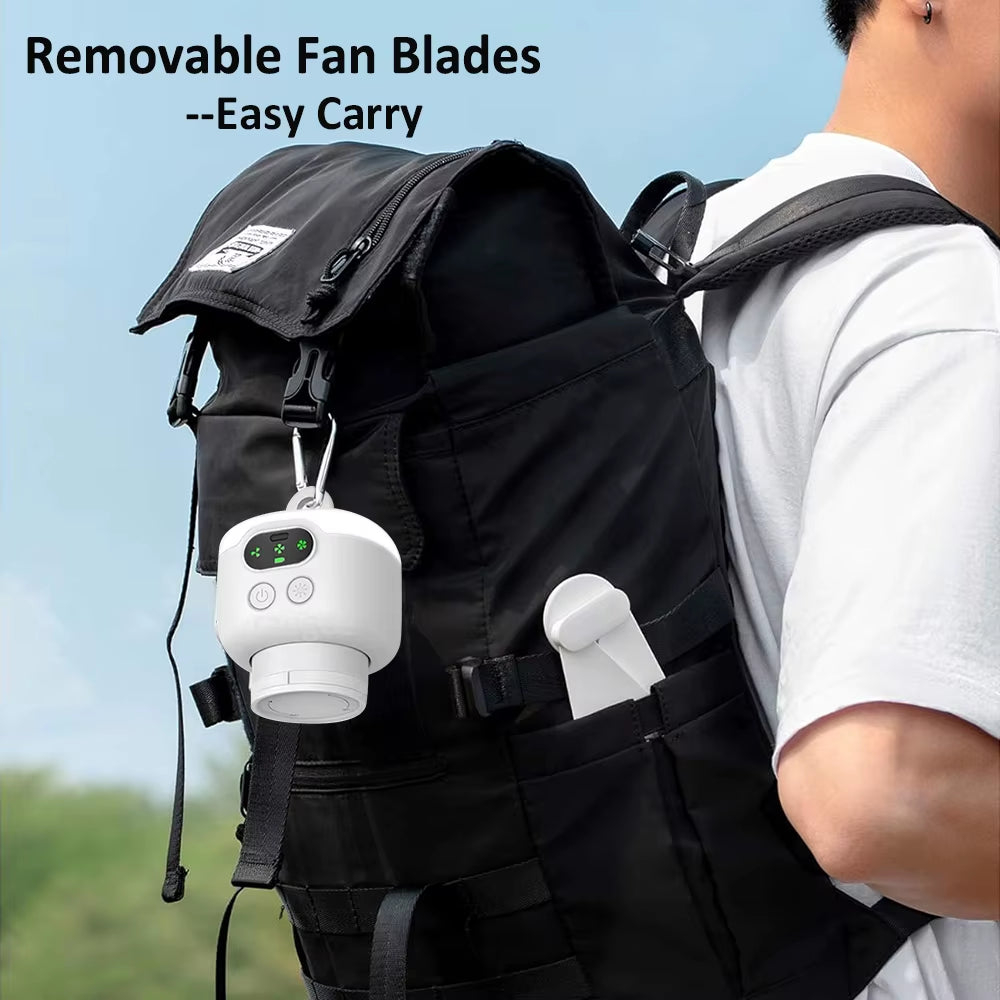 Ceiling Fan Portable Camping Tent Ceiling Canopy Fan 8000Mah Rechargeable Wireless Fan Air Circulators with Remote Control Light