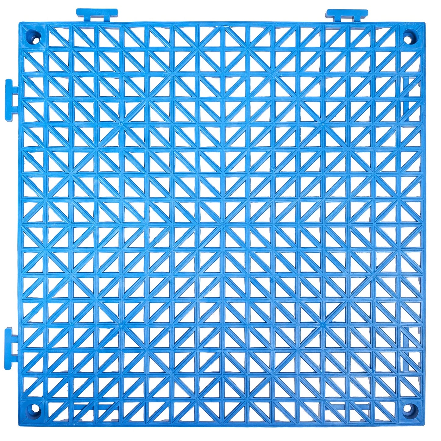 VEVOR Interlocking Drainage Floor Tiles – 55 PCS, 12x12 in, Soft PVC, Blue