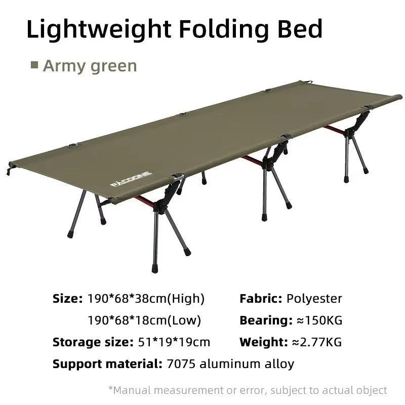 Portable Folding Camping Cot – Comfortable Outdoor Bed for Adults & Kids