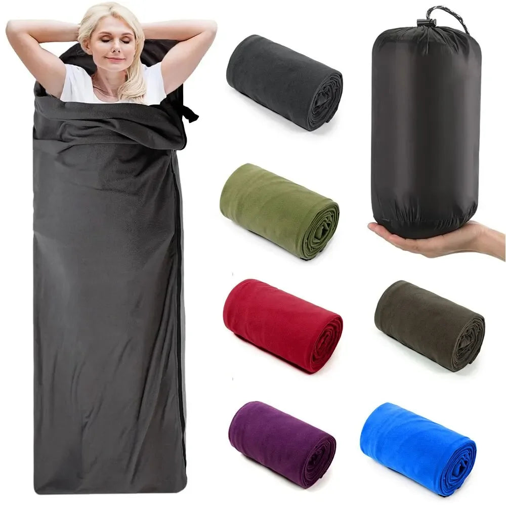 Ultralight Fleece Sleeping Bag Liner – Warm, Portable & Soft for Camping & Travel