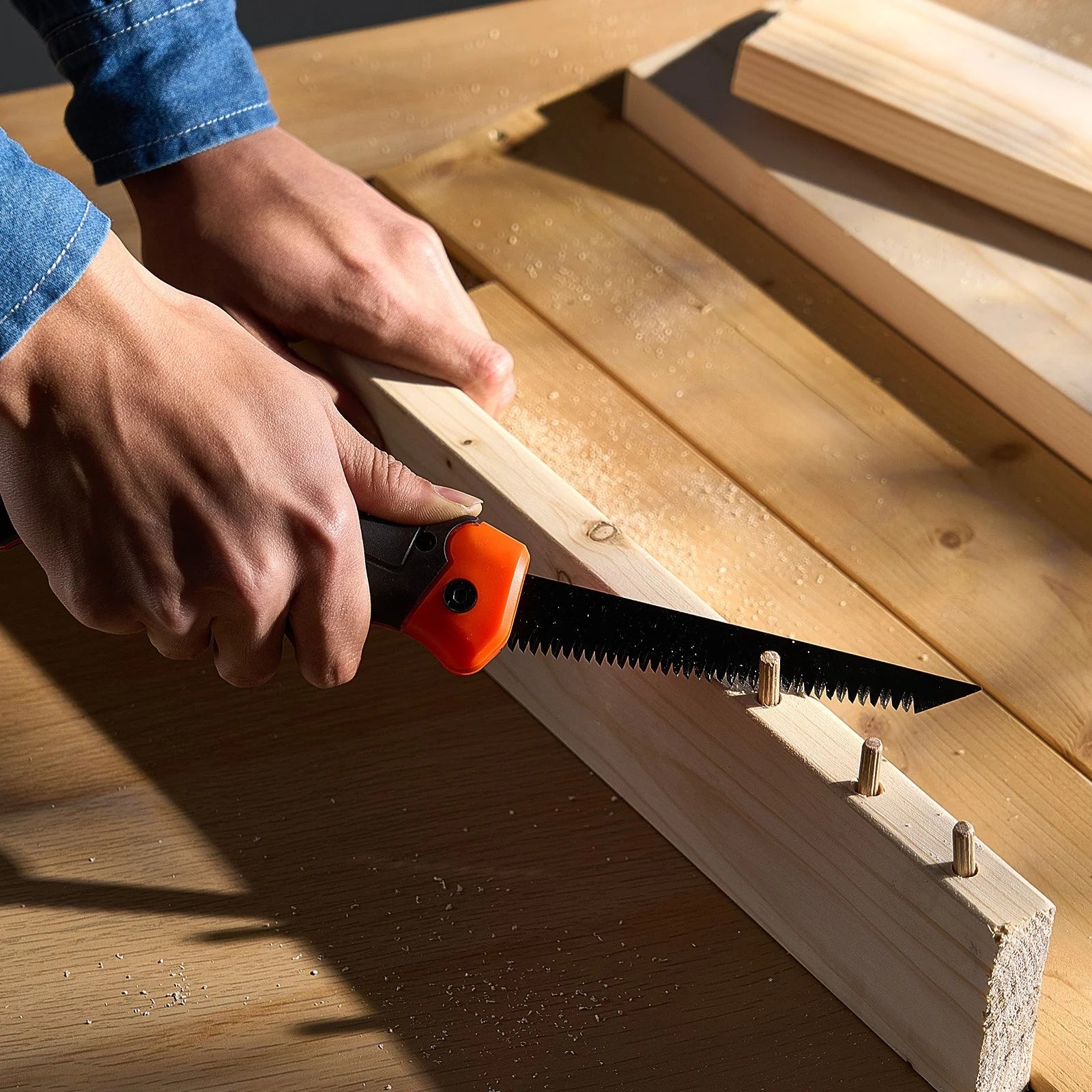 5-Inch Folding Jab Saw – Soft Grip Handle, Cuts Drywall, PVC & Wood