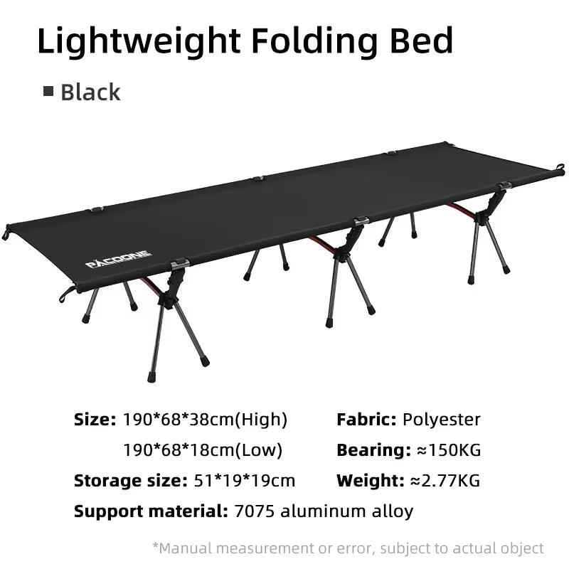 Portable Folding Camping Cot – Comfortable Outdoor Bed for Adults & Kids