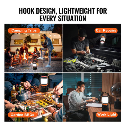 VEVOR LED Camping Lantern – Portable, Battery-Powered All-in-One Light