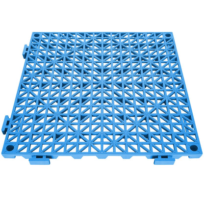 VEVOR Interlocking Drainage Floor Tiles – 55 PCS, 12x12 in, Soft PVC, Blue