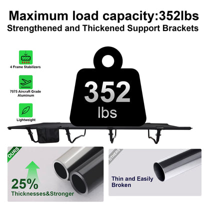 Ultralight Folding Camping Cot – Portable Bed for Adults, Supports Up to 352 lbs