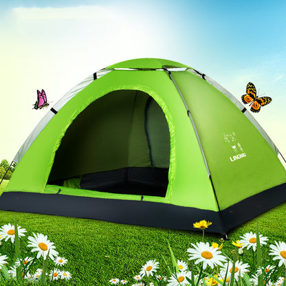 Single-Layer Lightweight Camping Tent – Ideal for Outdoor, Beach & Hiking Trips 3-4 person