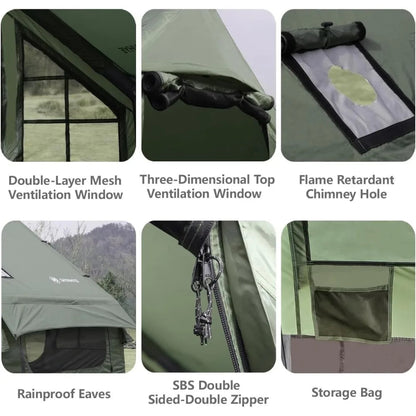 Inflatable Camping Tent (4–6 Person) – Luxury 4-Season Air Tent with Hand Pump