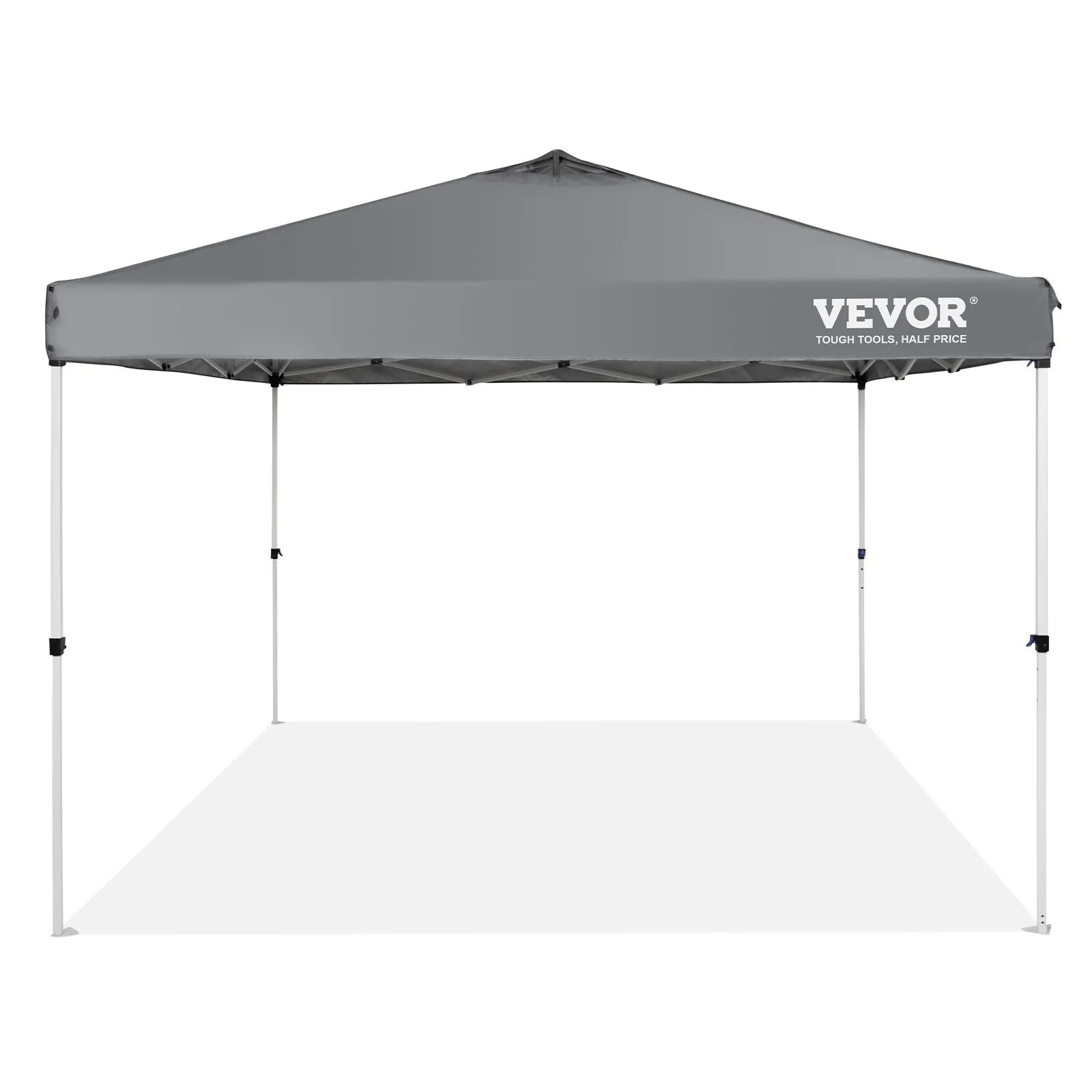 VEVOR 10x10 Ft Pop-Up Canopy Tent – Waterproof Sun Shelter with Roller Bag & Sandbags, Dark Gray