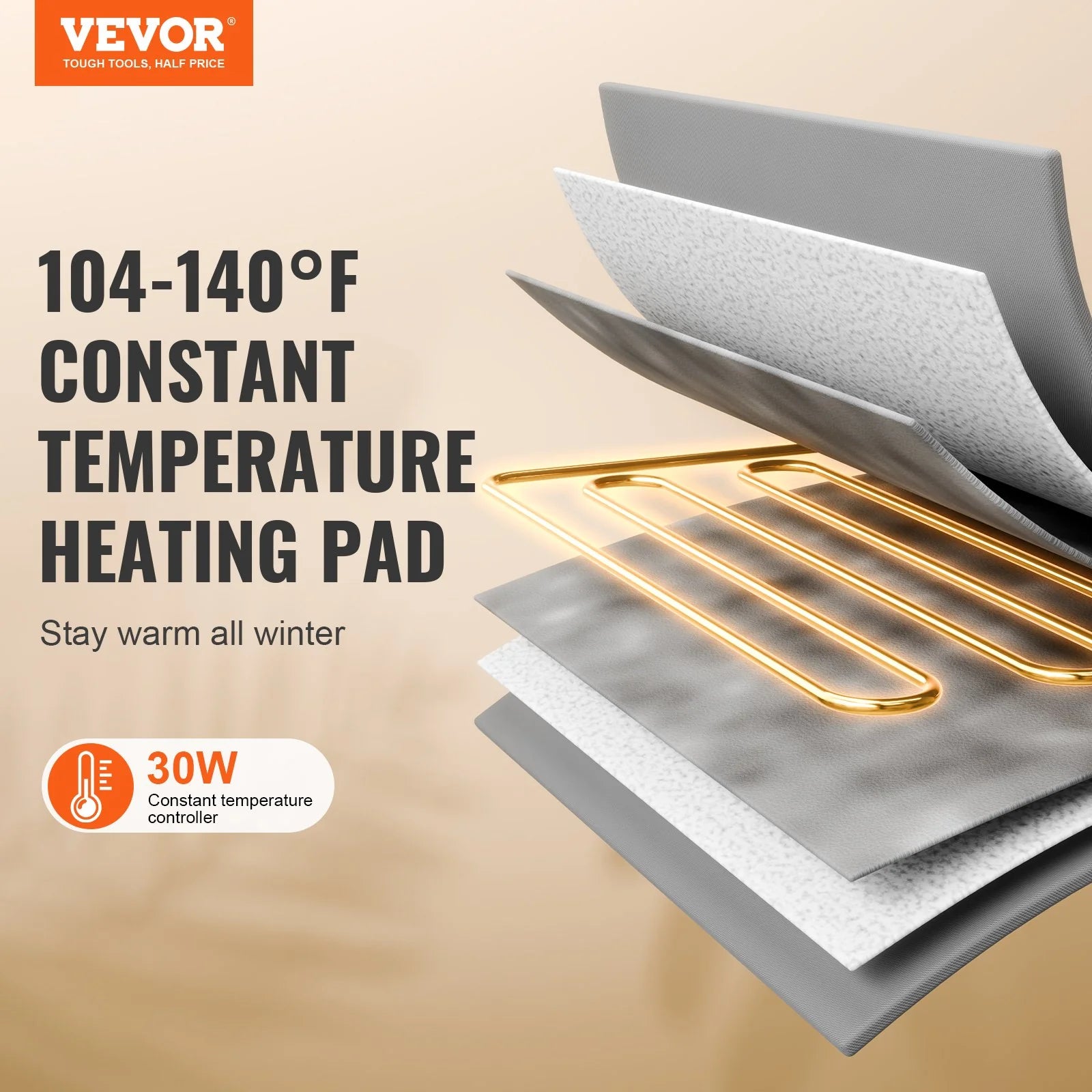 VEVOR Heated Cat House – Foldable Kitty Shelter with Heated Pad, Small Size