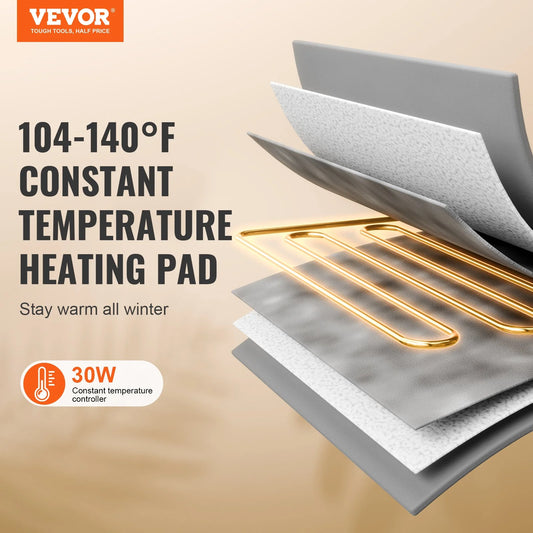 VEVOR Heated Cat House – Foldable Kitty Shelter with Heated Pad, Small Size