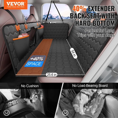 VEVOR Dog Car Seat Cover – 54x25.6 in, Waterproof 600D Back Seat Protector