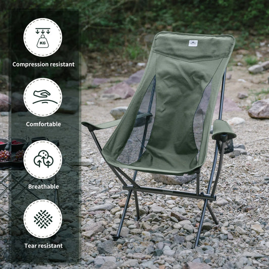 Plus Size Ultralight Camping Chair – Wide Folding Outdoor Seat