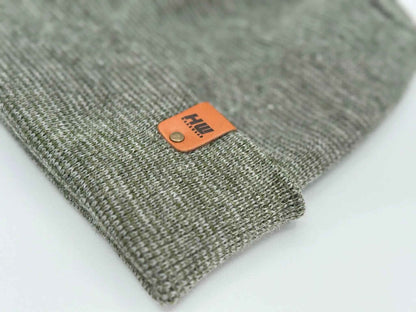 HAAKWEAR H-Stitch Fusion Cuffed Beanie – Gray/Green (Patented Design, Made in USA)