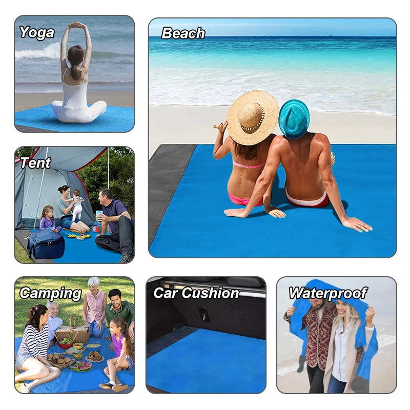 Needoras Waterproof Beach & Camping Blanket – Portable Outdoor Mat for Picnics, Hiking, and Travel