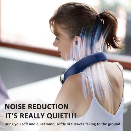 2025 Rechargeable Bladeless Neck Fan – Air Cooler with LED Display