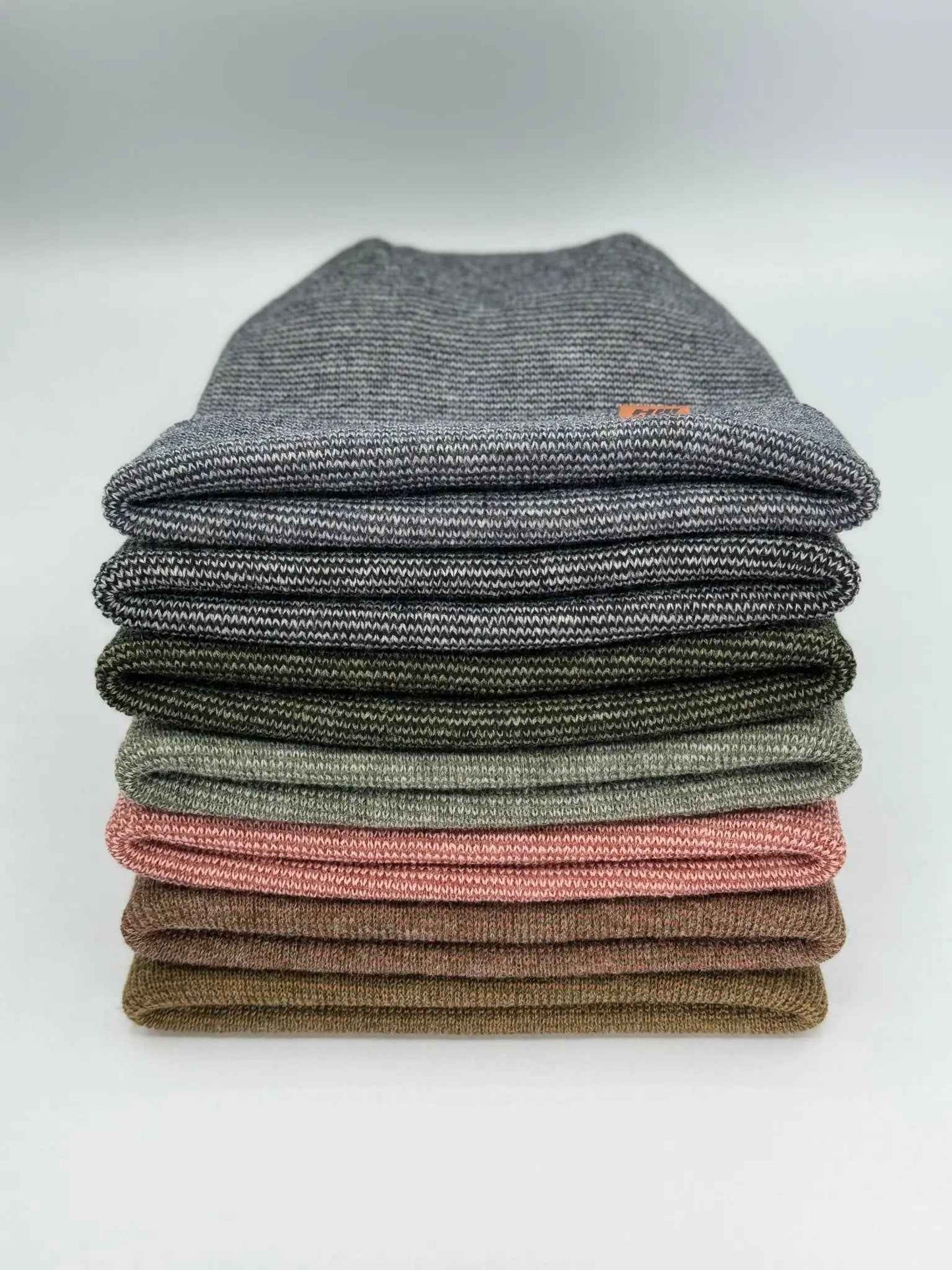 HAAKWEAR H-Stitch Fusion Cuffed Beanie – Gray/Green (Patented Design, Made in USA)