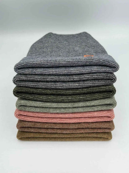 HAAKWEAR H-Stitch Fusion Cuffed Beanie – Gray/Green (Patented Design, Made in USA)