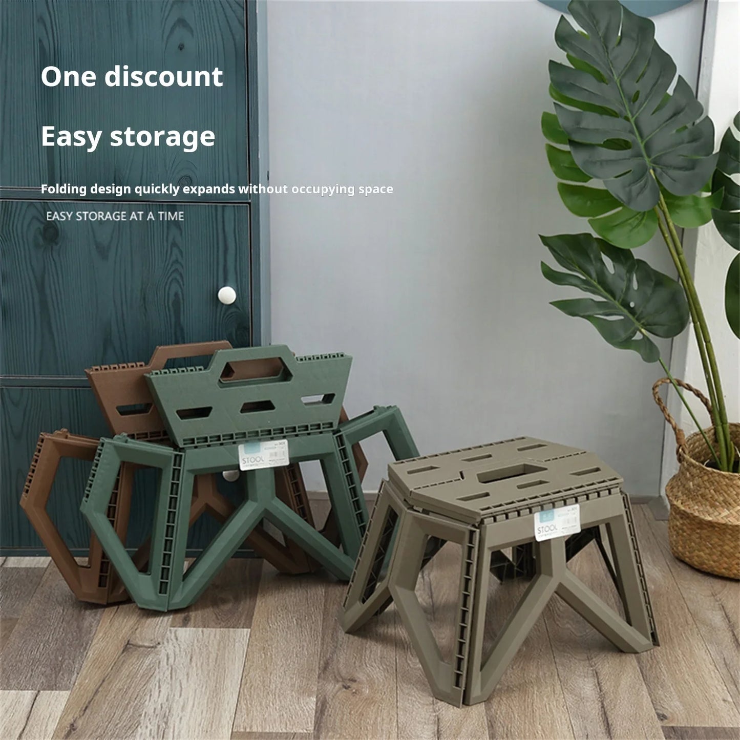 Portable Folding Outdoor Stool – Compact, Durable & Heavy-Duty for Camping, Fishing, Beach