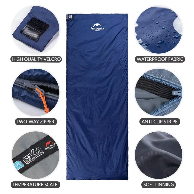 LW180 Ultralight Sleeping Bag – Cotton, Compact & Spring/Summer Ready