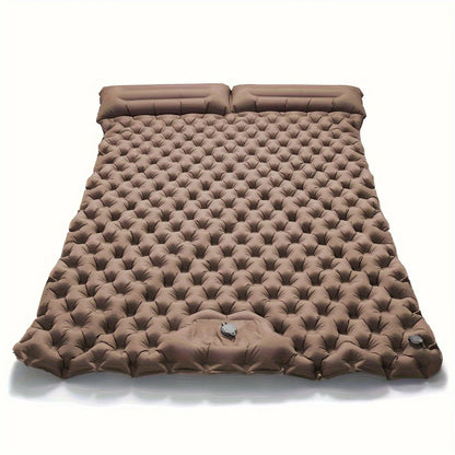 Double Inflatable Mattress with Built-In Pillow & Pump – Outdoor Sleeping Pad for Camping, Hiking, Travel