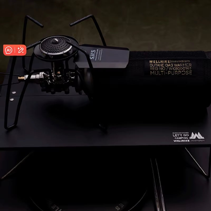 Black Spider Folding Gas Stove – Compact & Durable Outdoor Cooking Stove