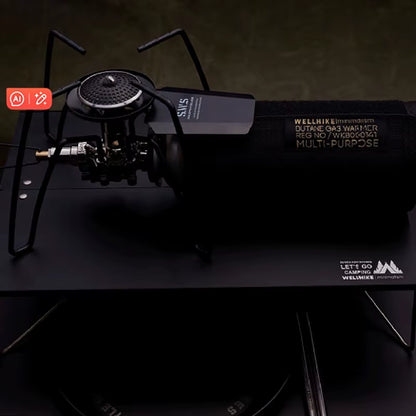 Black Spider Folding Gas Stove – Compact & Durable Outdoor Cooking Stove