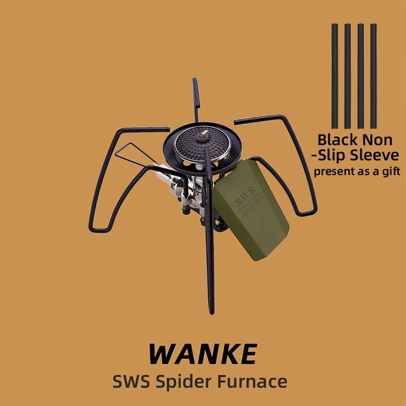 Black Spider Folding Gas Stove – Compact & Durable Outdoor Cooking Stove