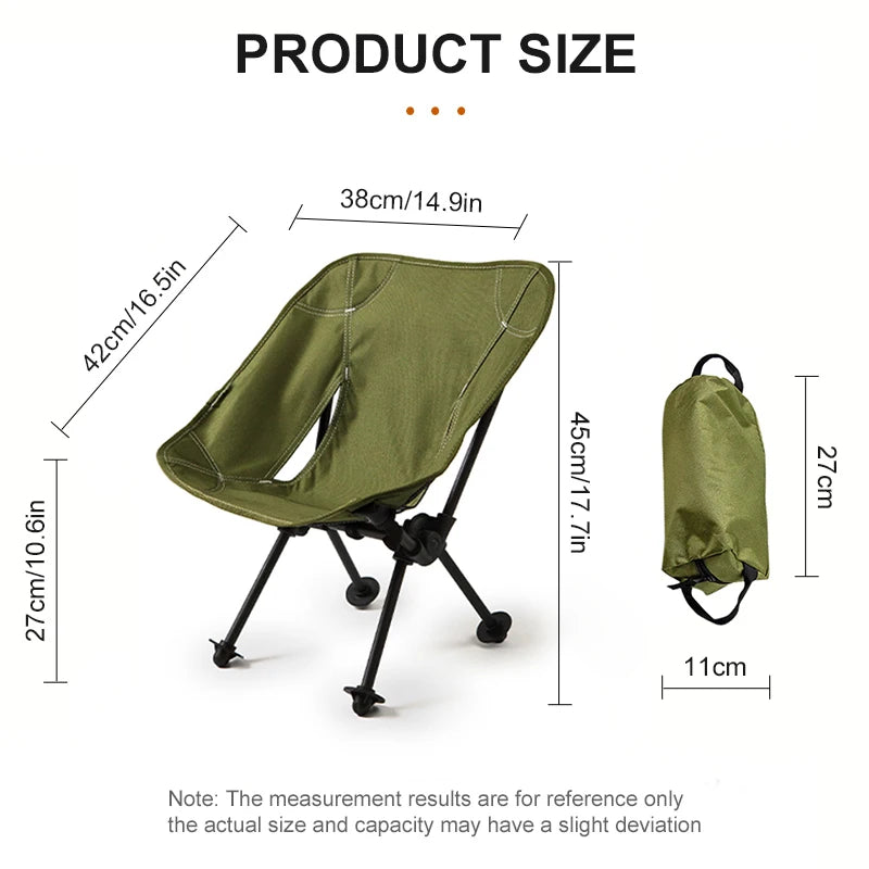 Children’s Folding Camp Chair – Compact Moon Design with Backrest