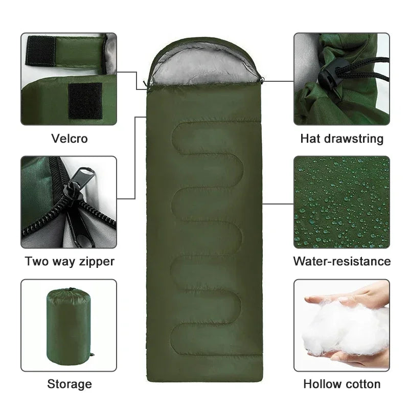 4-Season Lightweight Camping Sleeping Bag – Warm & Compact