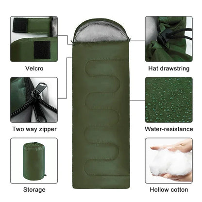 4-Season Lightweight Camping Sleeping Bag – Warm & Compact