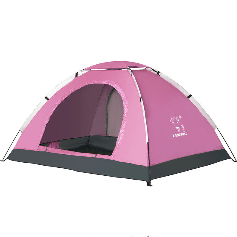Single-Layer Lightweight Camping Tent – Ideal for Outdoor, Beach & Hiking Trips 3-4 person