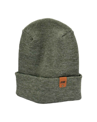 HAAKWEAR H-Stitch Fusion Cuffed Beanie – Gray/Green (Patented Design, Made in USA)