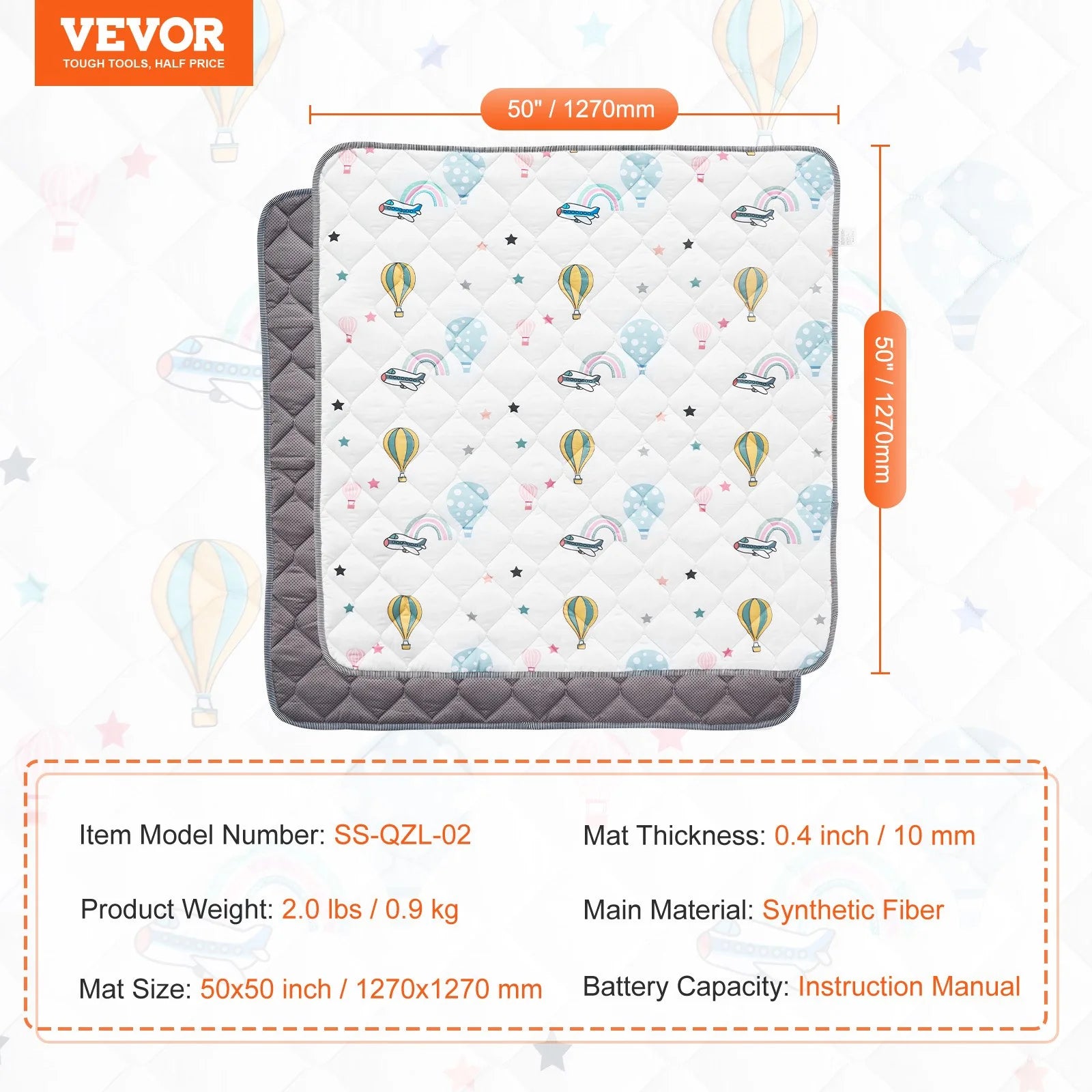 Camp & Crawl™ Baby Play Mat – 50x50 Soft Outdoor Adventure Mat