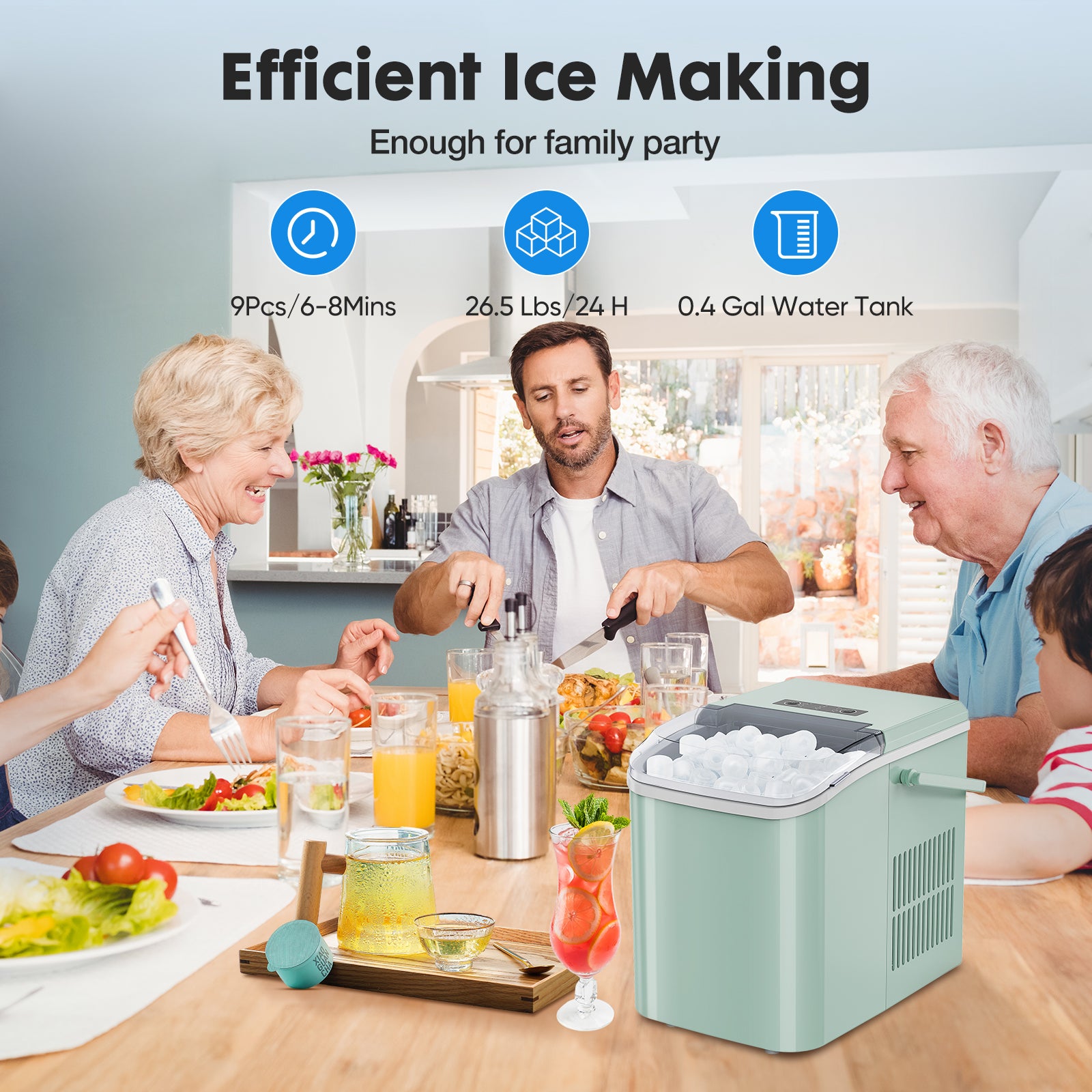 Portable Ice Maker for Home, Camping & Travel