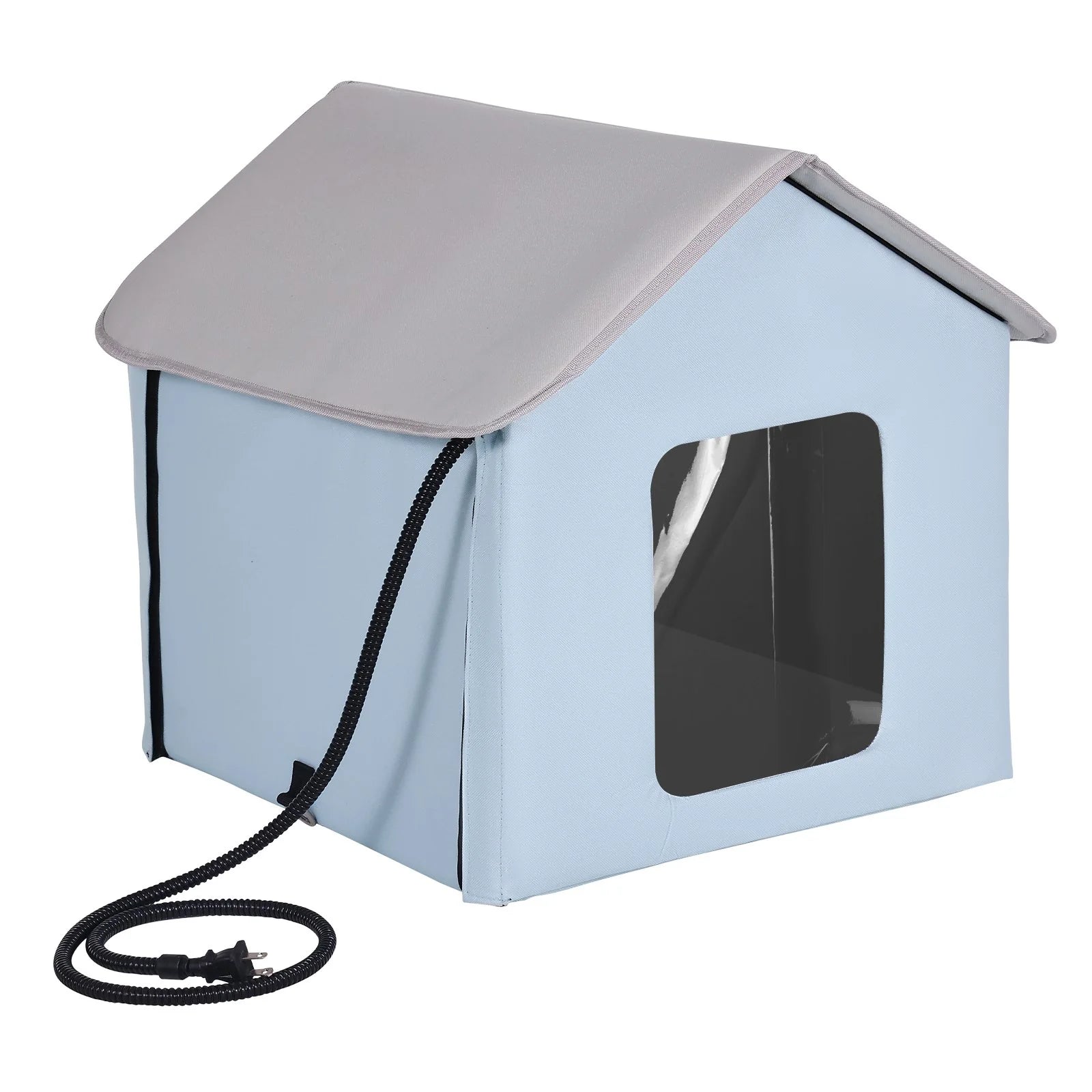 VEVOR Heated Cat House – Foldable Kitty Shelter with Heated Pad, Small Size