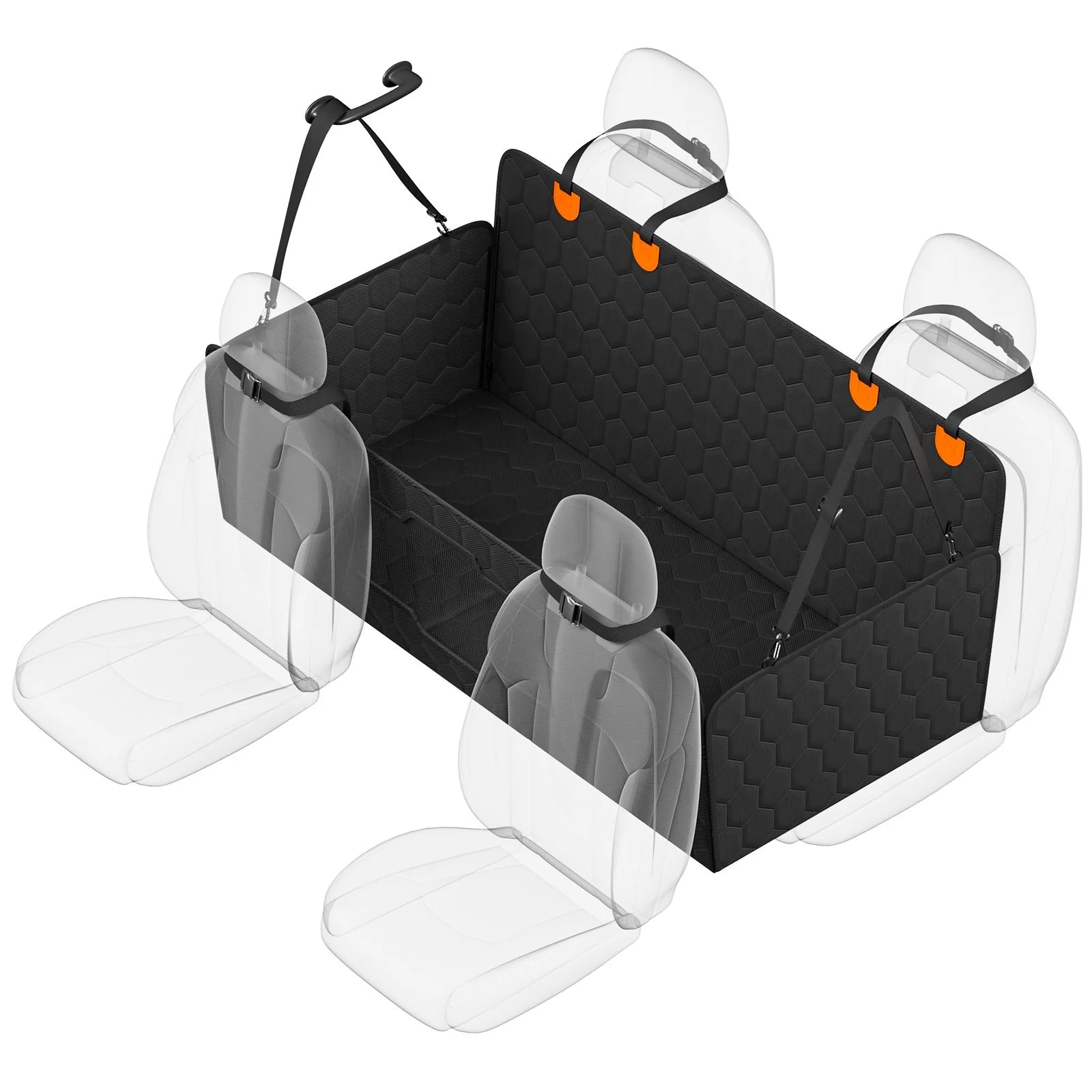 VEVOR Dog Car Seat Cover – 54x25.6 in, Waterproof 600D Back Seat Protector