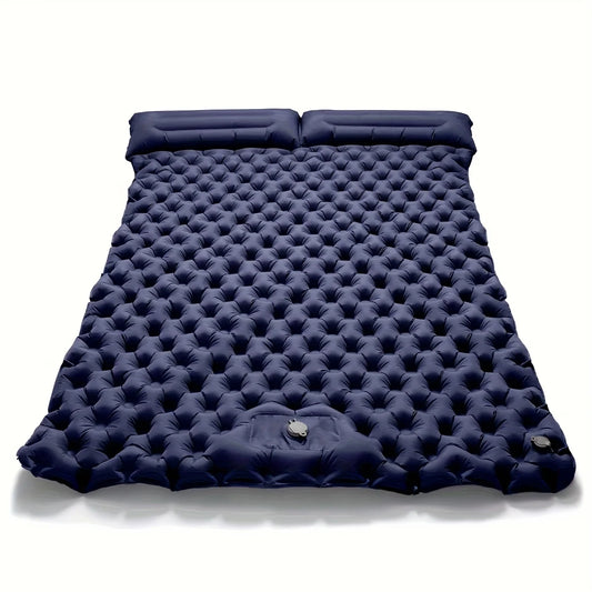 Double Inflatable Mattress with Built-In Pillow & Pump – Outdoor Sleeping Pad for Camping, Hiking, Travel