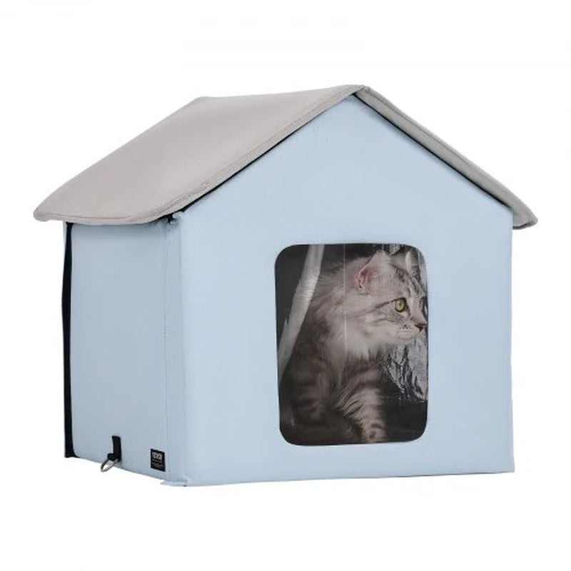 VEVOR Heated Cat House – Foldable Kitty Shelter with Heated Pad, Small Size