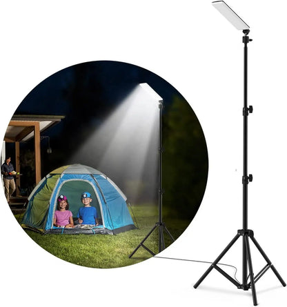 1680 Lumen Portable LED Work Light with Telescoping Tripod – USB Powered, Adjustable Outdoor Camping Lantern