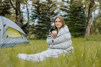 Goose Down Sleeping Bag – Lightweight & Warm, Black