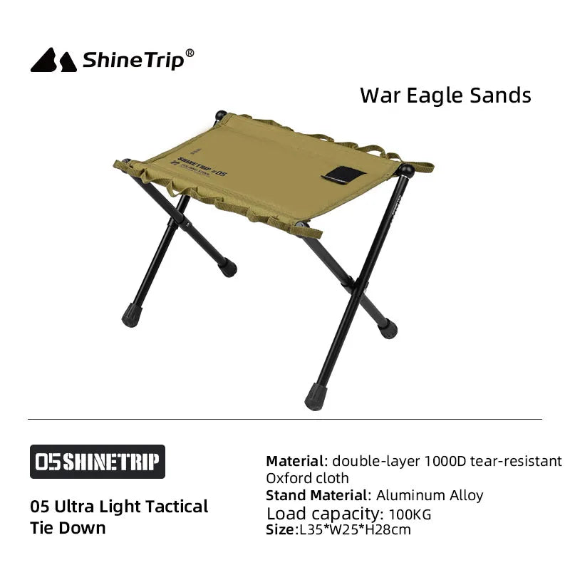 Ultralight Tactical Folding Chair – Aluminum Portable Camp Stool