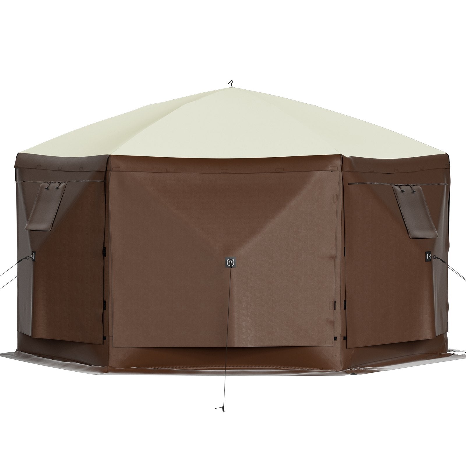 6-Sided Camping Gazebo Tent – Waterproof, Fits 8 People
