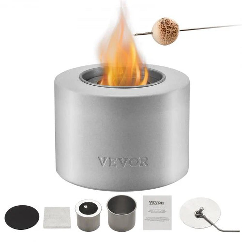 Concrete Tabletop Fire Pit – Indoor/Outdoor Mini Fireplace Bowl