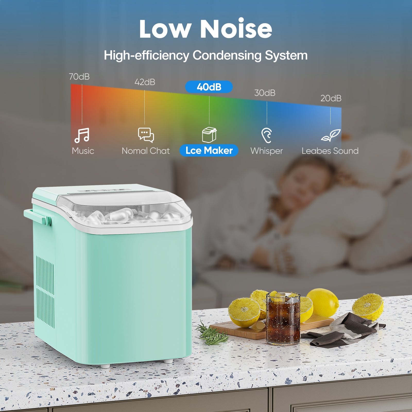 Portable Ice Maker for Home, Camping & Travel