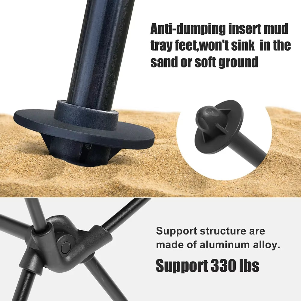 WESTTUNE Folding Camping Chair with Headrest – Lightweight & Portable
